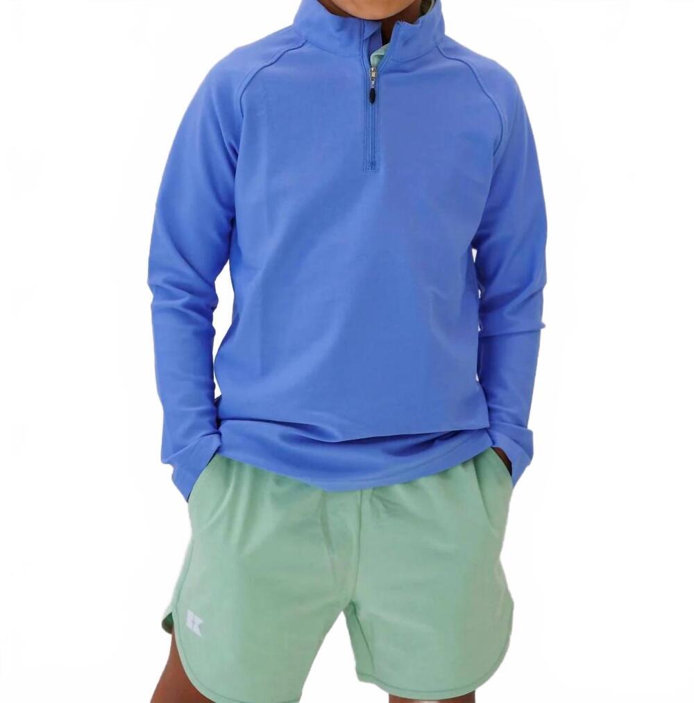 NEW COURTSIDE KIDS half zip shirt in sky blue